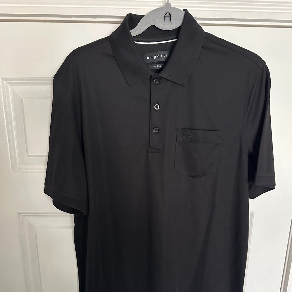 Bugatti Essential Polo Black  Non Iron szM